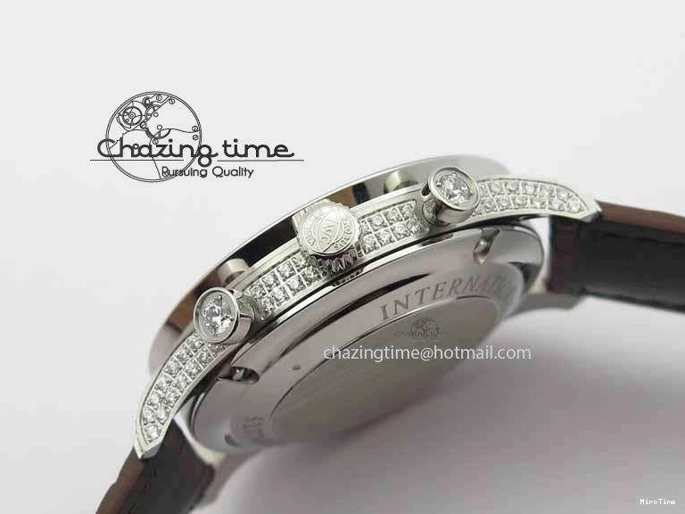 MIROTIME 0331 Unique Portuguese IW3714 Diam ZF V2 1:1 Best Edition Gray Dial On Brown Leather Strap A79350 (Slim Movement) 7250